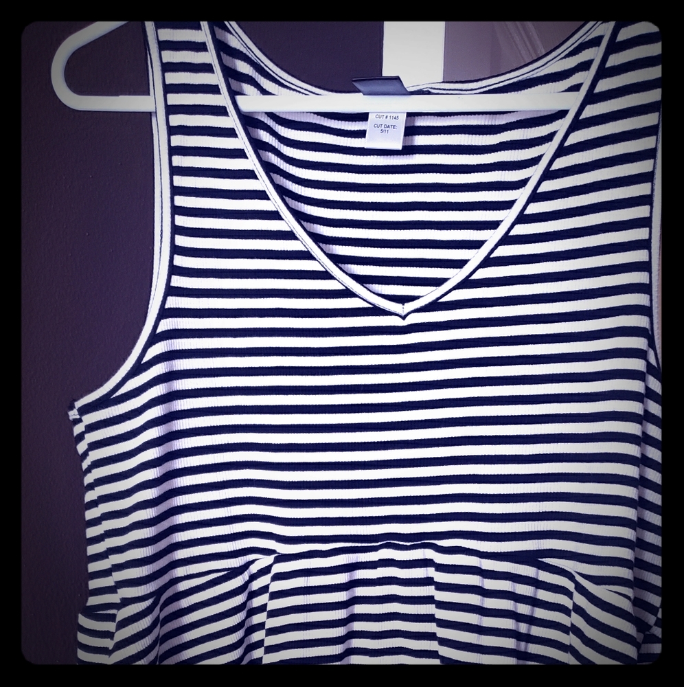 Torrid striped peplum top